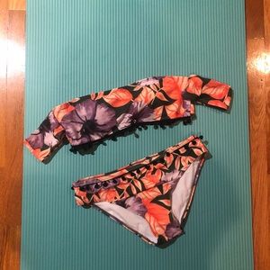 Floral Off Shoulder Swimsuit